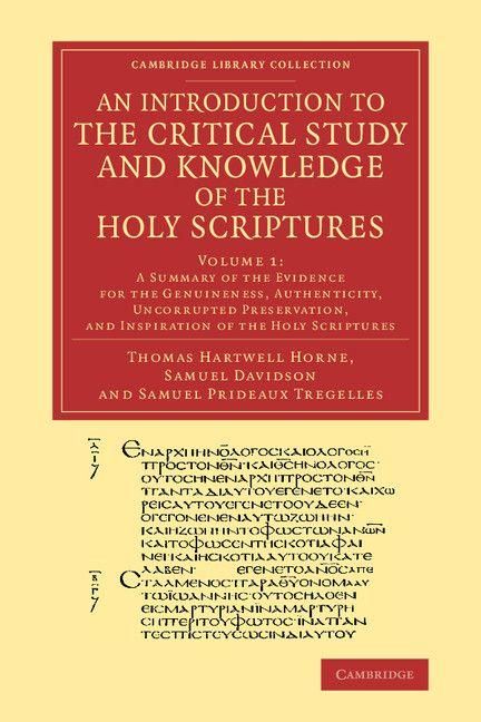 Produktbild: An Introduction to the Critical Study and Knowledge of the Holy Scriptures