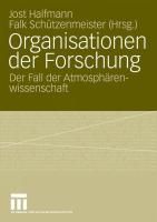 Produktbild: Organisationen der Forschung