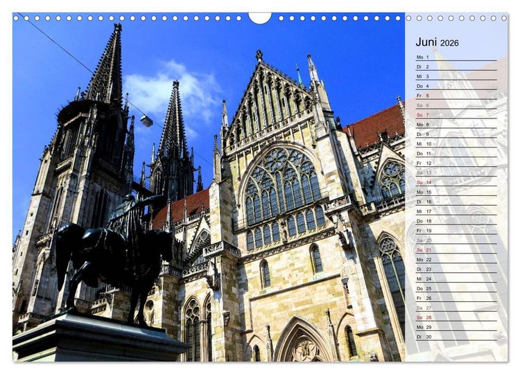 Produktbild: REGENSBURG - Impressionen (Wandkalender 2026 DIN A3 quer), CALVENDO Monatskalender