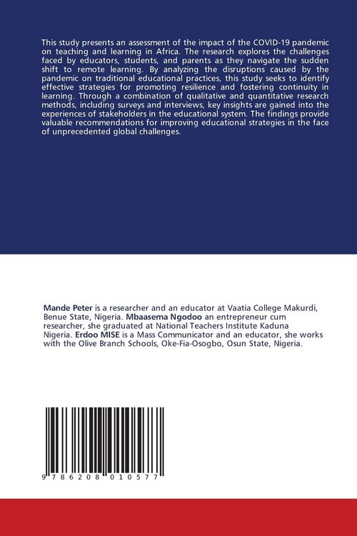 Produktbild: The Impact Of Covid-19 Pandemic On Teaching And Learning In Africa
