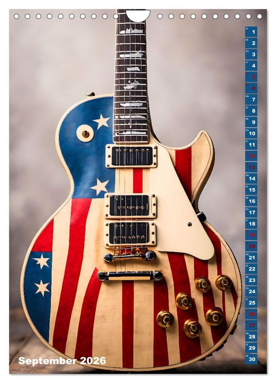 Produktbild: Traumhafte Gitarren (Wandkalender 2026 DIN A4 hoch), CALVENDO Monatskalender