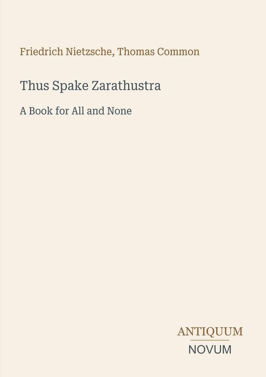 Produktbild: Thus Spake Zarathustra