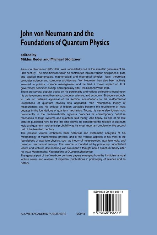 Produktbild: John von Neumann and the Foundations of Quantum Physics