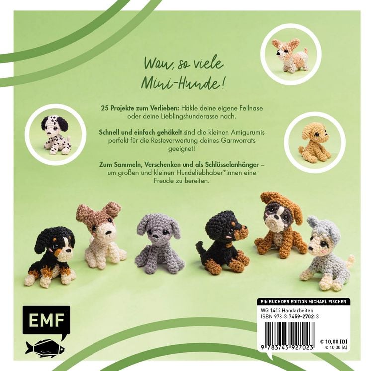 Produktbild: Mini-Amigurumis &ndash; S&uuml;&szlig;e Hunde