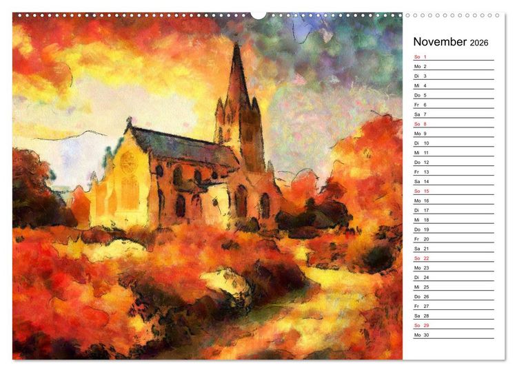 Produktbild: Fr&uuml;her Impressionismus (hochwertiger Premium Wandkalender 2026 DIN A2 quer), Kunstdruck in Hochglanz