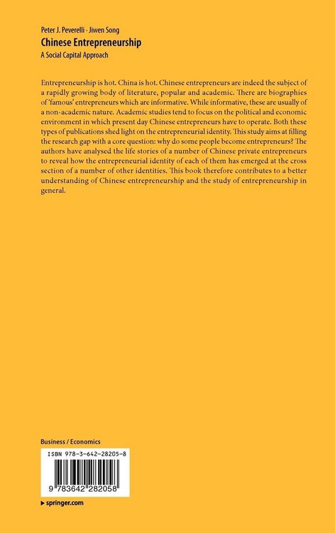 Produktbild: Chinese Entrepreneurship