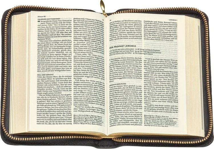 Produktbild: Lutherbibel - Senfkorn Lederausgabe mit Goldschnitt und Rei&szlig;verschluss