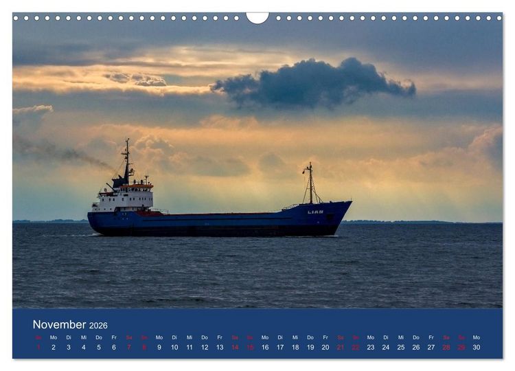 Produktbild: Schiffe - Begegnungen auf Nord- und Ostsee (Wandkalender 2026 DIN A3 quer), CALVENDO Monatskalender
