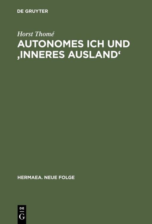 Produktbild: Autonomes Ich und 'Inneres Ausland'