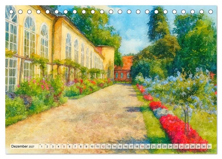 Produktbild: Potsdam &ndash; Historische Ansichten im Aquarellstil (Tischkalender 2027 DIN A5 quer), CALVENDO Monatskalender