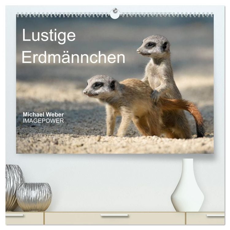Produktbild: Lustige Erdm&auml;nnchen (hochwertiger Premium Wandkalender 2027 DIN A2 quer), Kunstdruck in Hochglanz