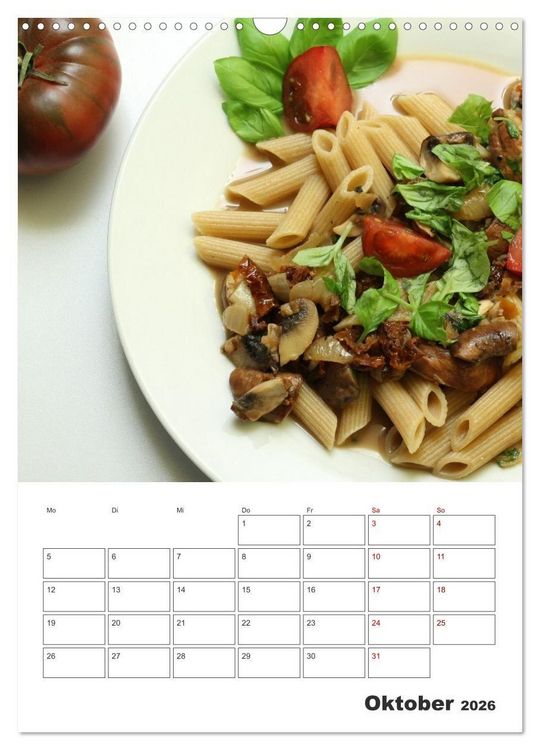Produktbild: Leckeres mit Tomate (Wandkalender 2026 DIN A3 hoch), CALVENDO Monatskalender