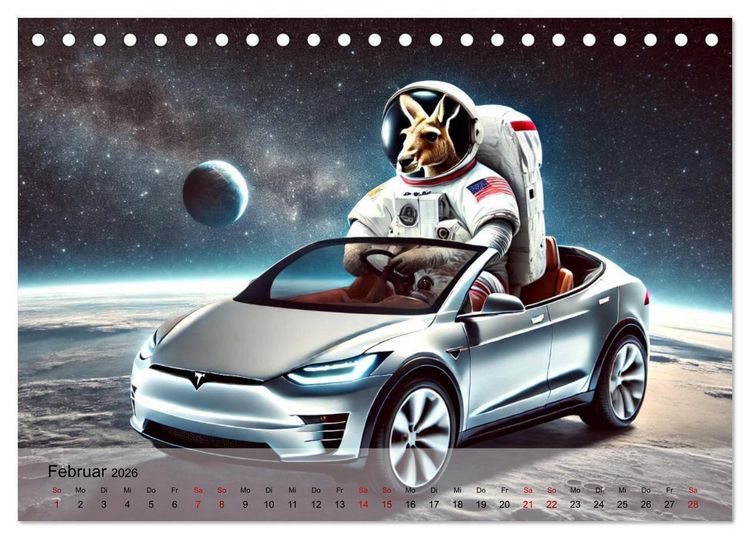 Produktbild: Tierische Illusionen - Humorvolle Tierfantasien (Tischkalender 2026 DIN A5 quer), CALVENDO Monatskalender