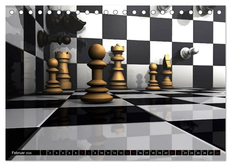 Produktbild: SCHACH - Spiel der K&ouml;nige (Tischkalender 2026 DIN A5 quer), CALVENDO Monatskalender