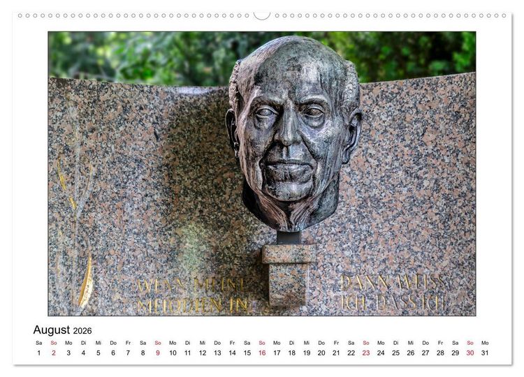 Produktbild: Komponisten-Denkm&auml;ler in Wien (Wandkalender 2026 DIN A2 quer), CALVENDO Monatskalender