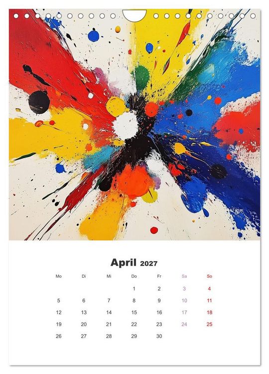 Produktbild: Abstrakte KI-Kunstwerke - Farbenfrohe Kunstmomente f&uuml;r das ganze Jahr (Wandkalender 2027 DIN A4 hoch), CALVENDO Monatskalender