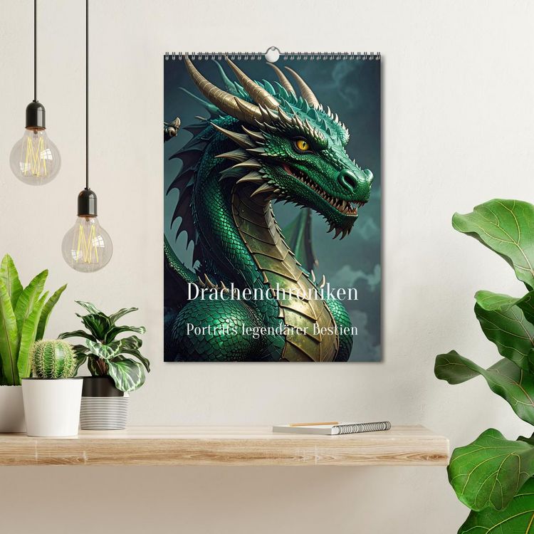 Produktbild: Drachenchroniken &ndash; Portr&auml;ts legend&auml;rer Bestien (Wandkalender 2026 DIN A3 hoch), CALVENDO Monatskalender