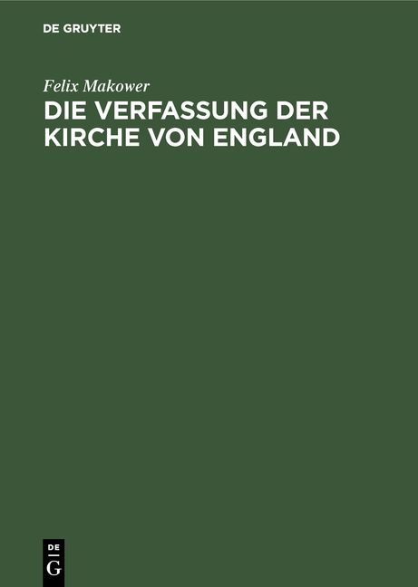 Produktbild: Die Verfassung der Kirche von England