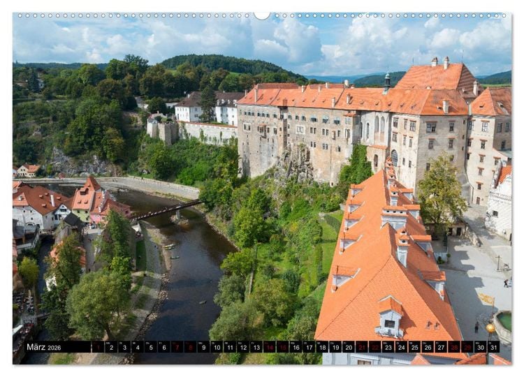 Produktbild: Cesk&yacute; Krumlov - B&ouml;hmisch Krumau (Wandkalender 2026 DIN A2 quer), CALVENDO Monatskalender