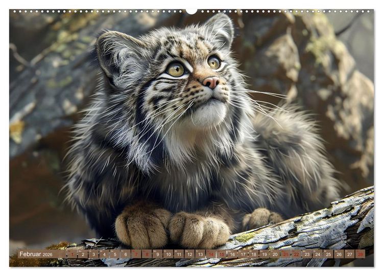 Produktbild: Wenn die wilden Katzen leise durch ihr Revier streifen (Wandkalender 2026 DIN A2 quer), CALVENDO Monatskalender