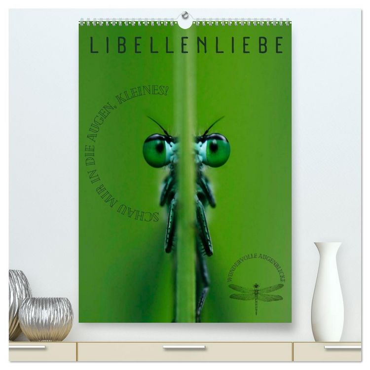 Produktbild: LibellenLiebe - Schau mir in die Augen, Kleines! (hochwertiger Premium Wandkalender 2026 DIN A2 hoch), Kunstdruck in Hochglanz