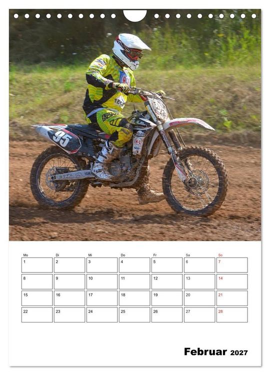 Produktbild: Motocross Terminplaner (Wandkalender 2027 DIN A4 hoch), CALVENDO Monatskalender