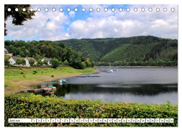 Produktbild: Sehenswertes in der Eifel - Am Rursee unterwegs (Tischkalender 2026 DIN A5 quer), CALVENDO Monatskalender