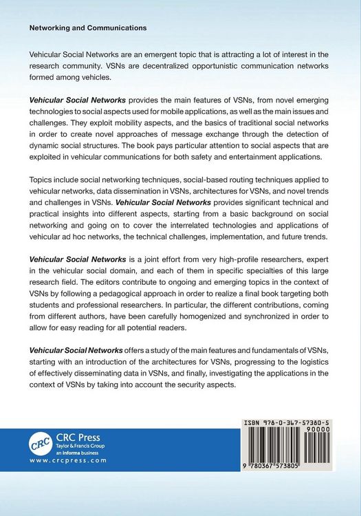 Produktbild: Vehicular Social Networks