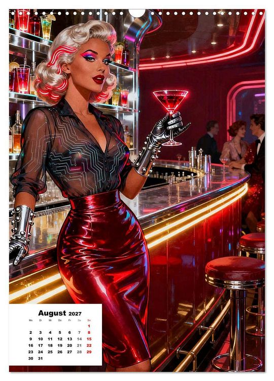 Produktbild: Neon-Girls (Wandkalender 2027 DIN A3 hoch), CALVENDO Monatskalender