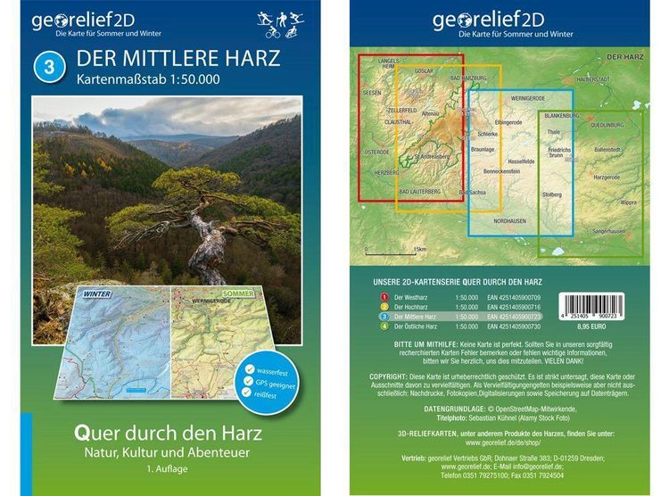 Produktbild: Markgraf, A: Wanderkarte Der Mittlere Harz 1:50.000
