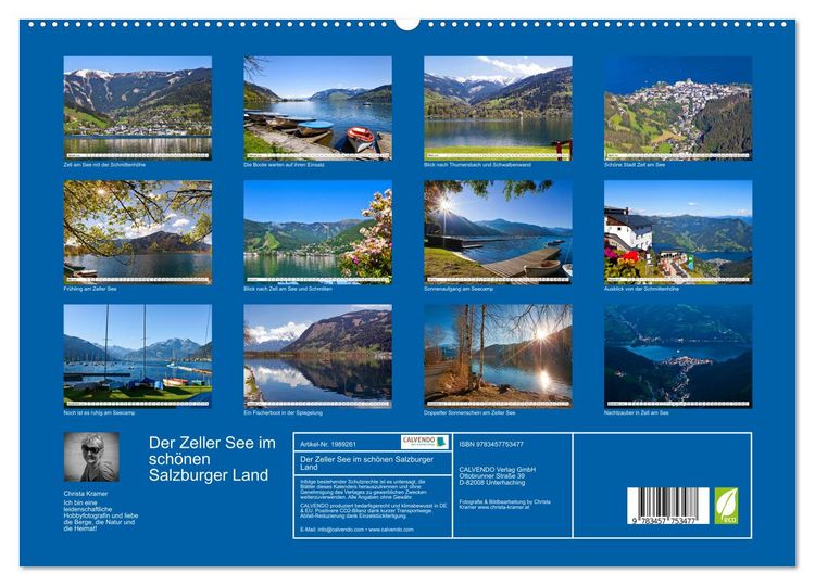 Produktbild: Der Zeller See im sch&ouml;nen Salzburger Land (hochwertiger Premium Wandkalender 2026 DIN A2 quer), Kunstdruck in Hochglanz
