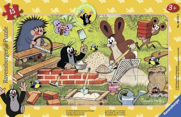 Produktbild: Rahmenpuzzle Ravensburger Der kleine Maulwurf und seine Freunde 15 Teile