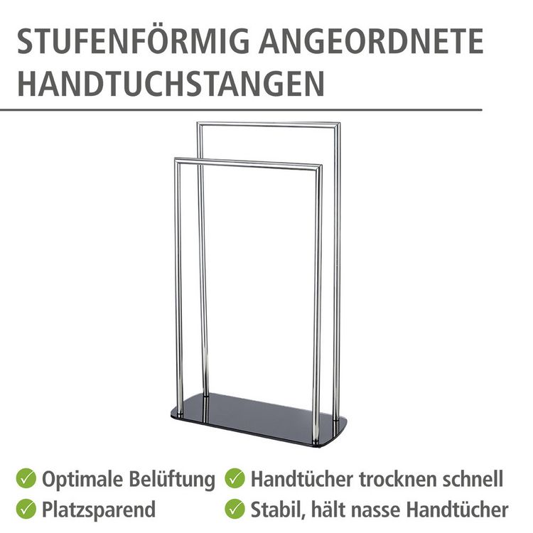 Produktbild: WC-Garnitur und Handtuchst&auml;nder Mod. Ravina, 2 tlg., 3in1 WC-Set