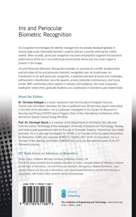Produktbild: Iris and Periocular Biometric Recognition