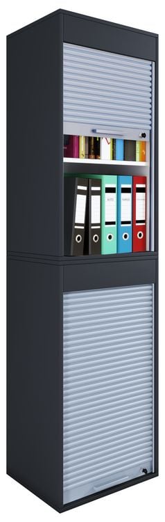 Produktbild: Holz B&uuml;roschrank Aktenschrank Rollladen Aktos XL