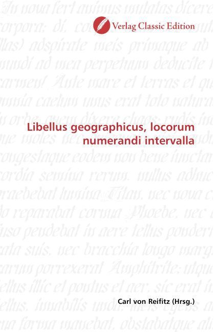 Produktbild: Libellus geographicus, locorum numerandi intervalla