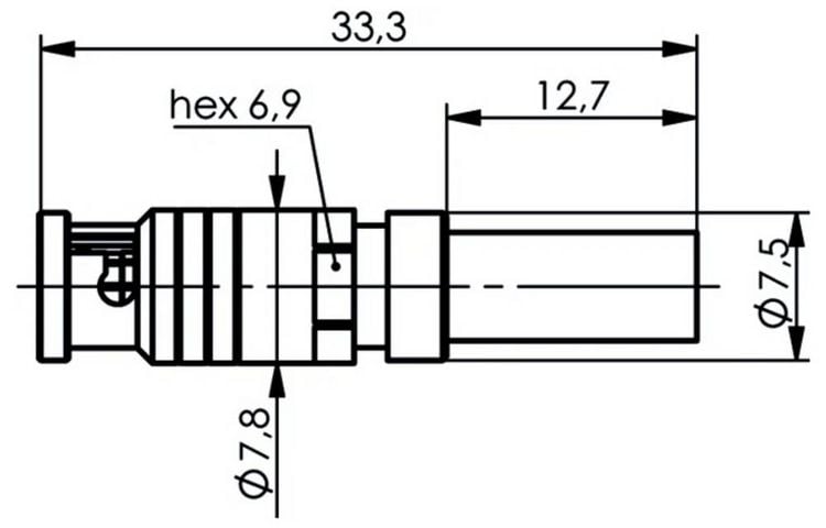 Produktbild: Teleg&auml;rtner 100025049 100025049 BNC-Kabelstecker Stecker 75Ω 1St.