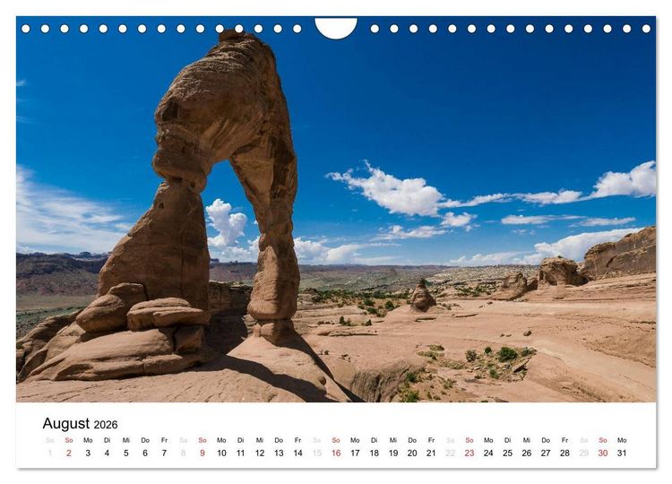 Produktbild: Nationalparks in Utah (Wandkalender 2026 DIN A4 quer), CALVENDO Monatskalender