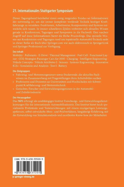 Produktbild: 21. Internationales Stuttgarter Symposium