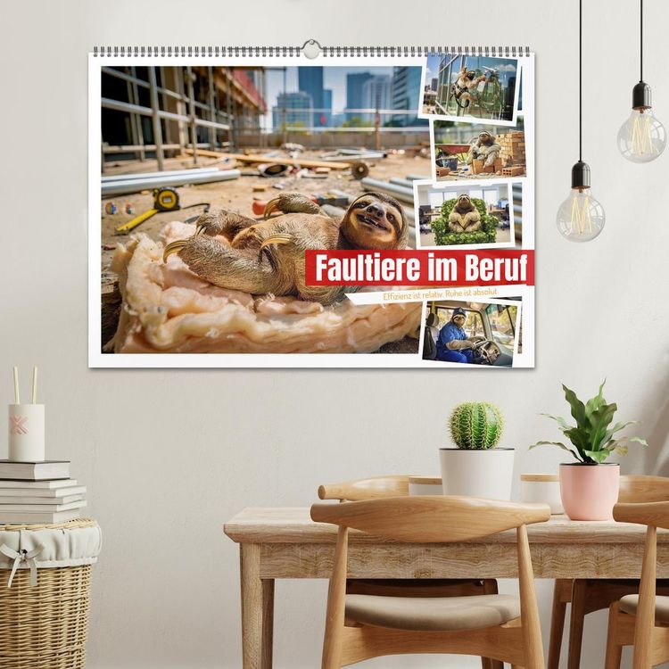 Produktbild: Faultiere im Beruf (Wandkalender 2027 DIN A2 quer), CALVENDO Monatskalender