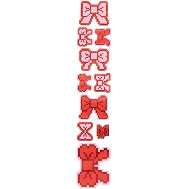 Produktbild: Sticker Schleifen, Pixel,, 100 St&uuml;ck