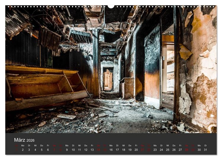 Produktbild: Verlassene Orte - Ein Lost Places Kalender (hochwertiger Premium Wandkalender 2026 DIN A2 quer), Kunstdruck in Hochglanz