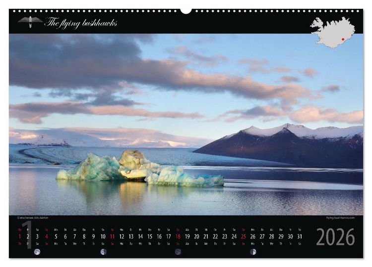 Produktbild: Island Blickwinkel 2026 (hochwertiger Premium Wandkalender 2026 DIN A2 quer), Kunstdruck in Hochglanz
