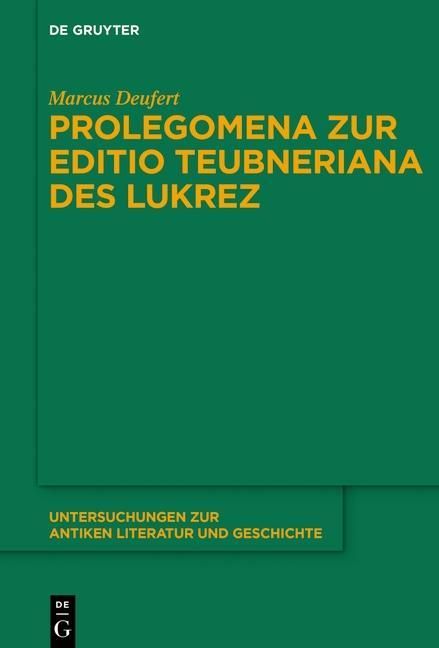 Produktbild: Prolegomena zur Editio Teubneriana des Lukrez
