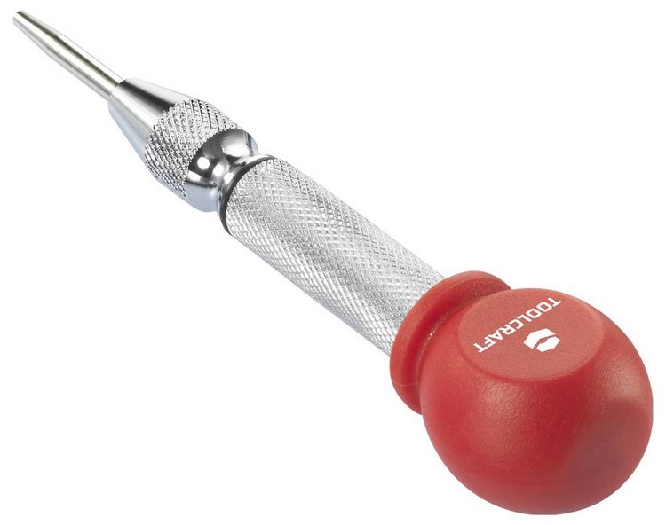 Produktbild: TOOLCRAFT Automatik-K&ouml;rner mit Spitze TO-10179732 (&Oslash; x L) 1.6cm x 12.7cm