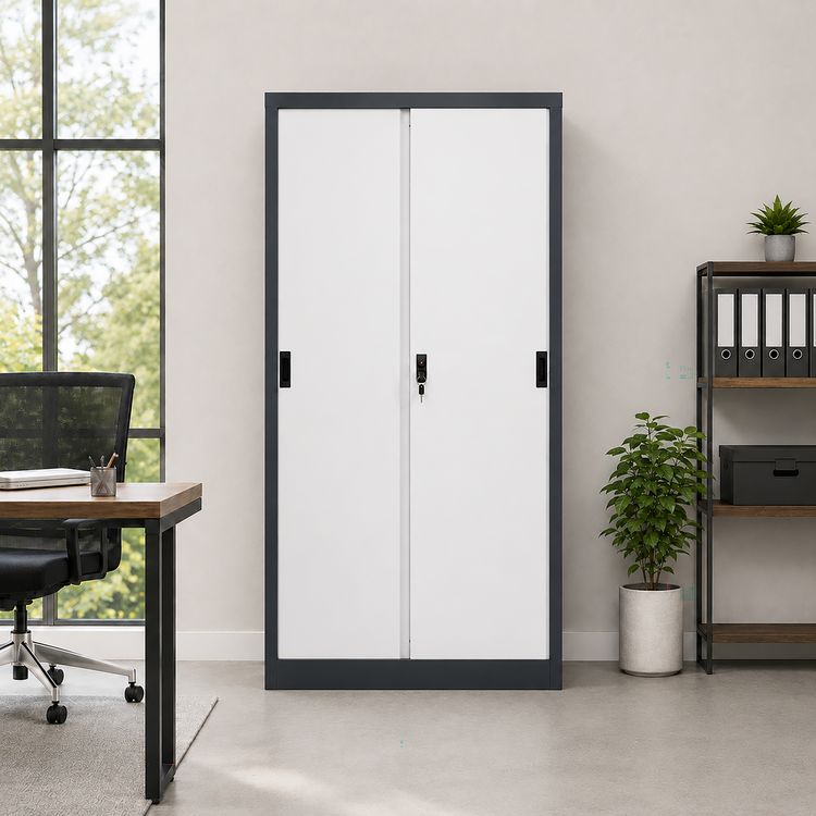 Produktbild: Stahl Schuhschrank Malivo 80 x 180 x 40 cm