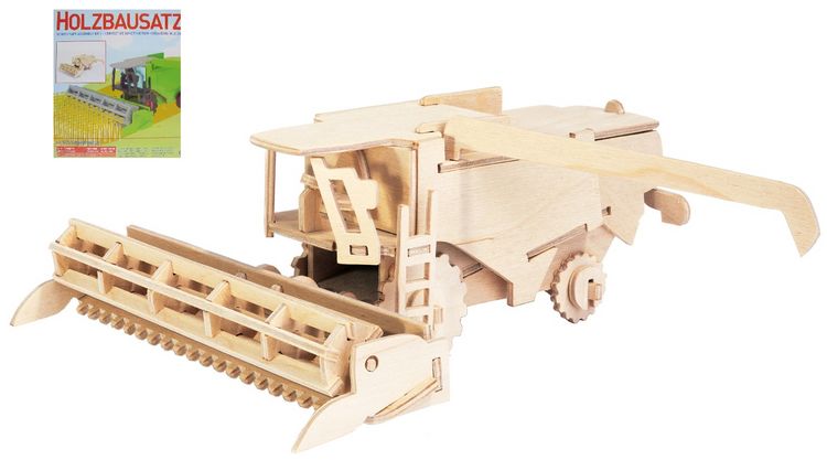 Produktbild: PEBARO 851/5 - Holzbausatz M&auml;hdrescher, 48 Teile, Holzkonstruktion zum Zusammenstecken