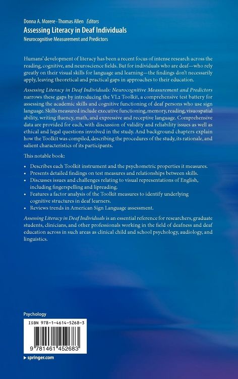 Produktbild: Assessing Literacy in Deaf Individuals