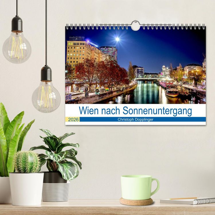 Produktbild: Wien nach Sonnenuntergang (Wandkalender 2026 DIN A4 quer), CALVENDO Monatskalender