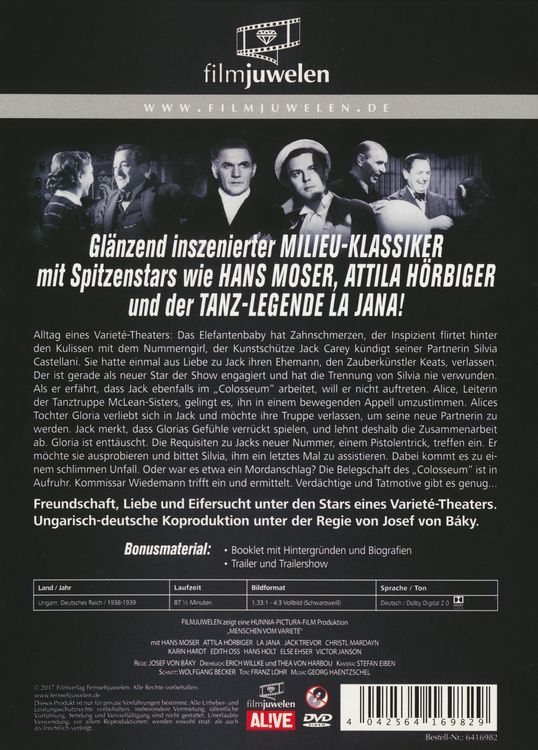Produktbild: Menschen vom Variete - filmjuwelen